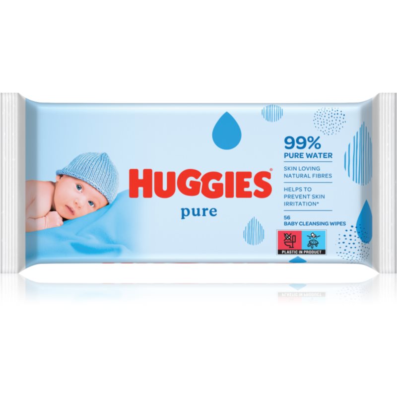 Huggies Pure tisztító törlőkendő gyermekeknek születéstől kezdődően 56 db