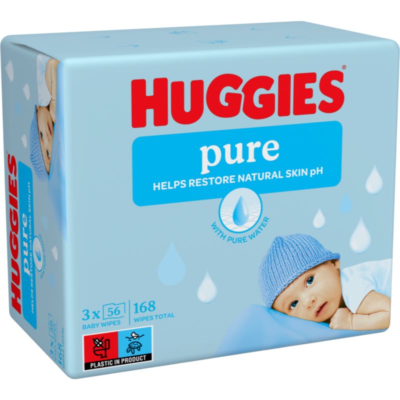 Thumbnail - Huggies Pure Feuchttücher 3x56 St.