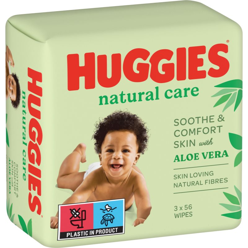 Huggies Natural Care почистващи кърпички 3x56 бр.