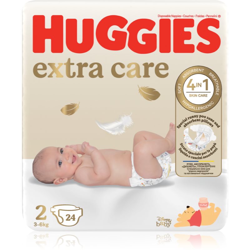 Huggies Extra Care Size 2 couches jetables 3-6 kg 24 pcs unisex