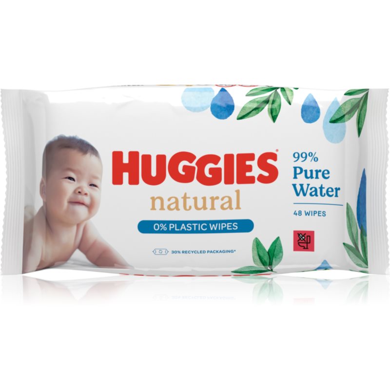Huggies Natural Pure Water мокри кърпички за деца 48 бр.