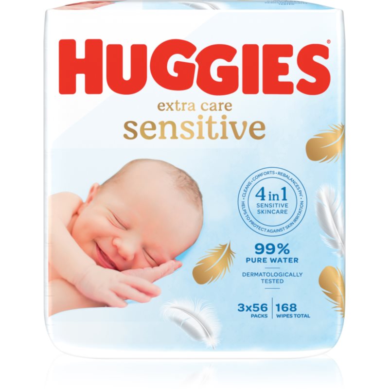 Huggies Extra Care Triplo мокри кърпички за деца 3x56 бр.