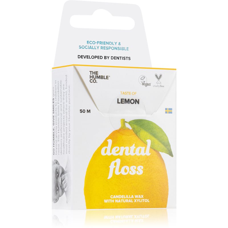 The Humble Co. Dental Floss fogselyem Lemon 50 ml
