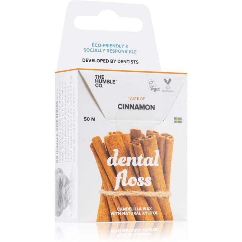 The Humble Co. Dental Floss tarpdančių siūlas Cinnamon 50 m