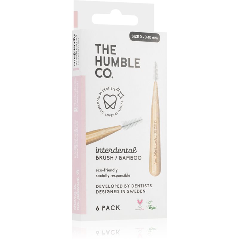 The Humble Co. Interdental Brush 0,04 mm Zahnbürste für die Zahnzwischenräume 0,40mm 6 St.