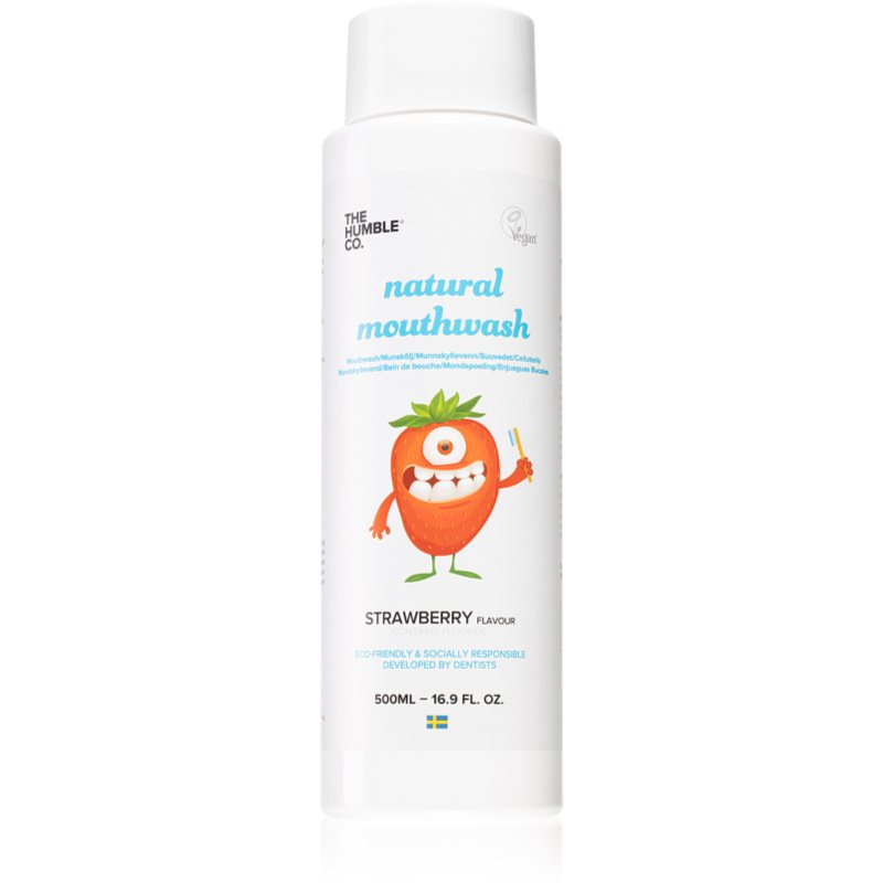 The Humble Co. Mouthwash Kids Mouthwash With Strawberry Flavour For Children 500 Ml