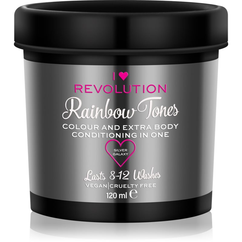 

I Heart Revolution Rainbow Tones тимчасова фарба для волосся для волосся відтінок Silver Galaxy