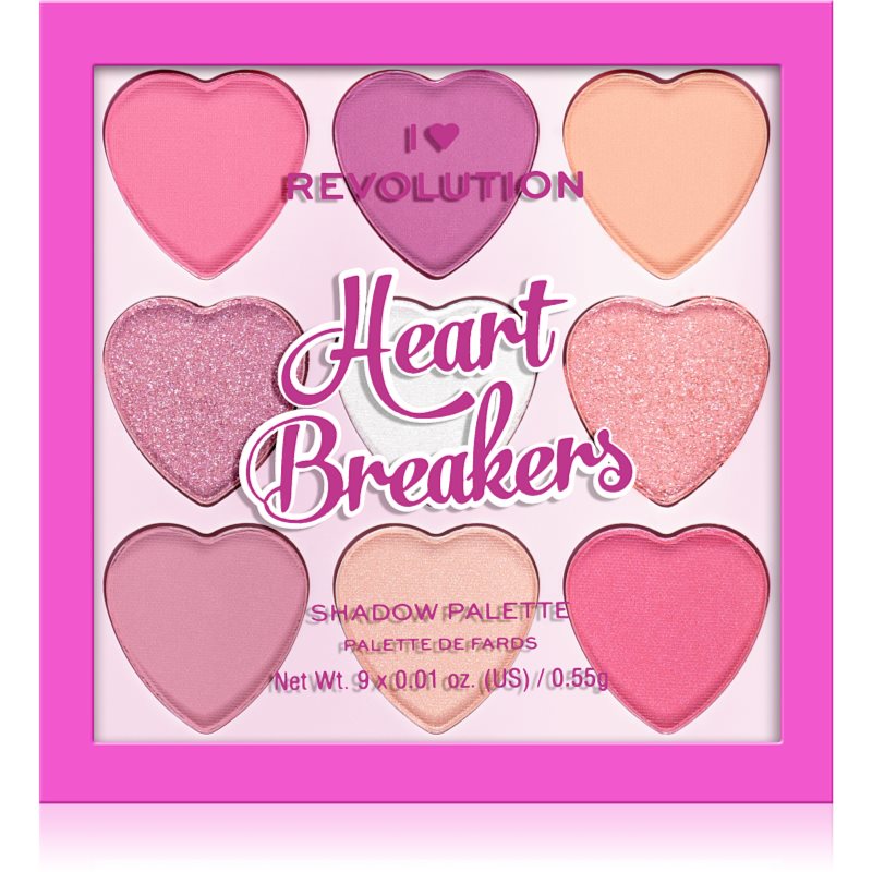 I Heart Revolution Heartbreakers палитра сенки за очи цвят Sweetheart 4.95 гр.