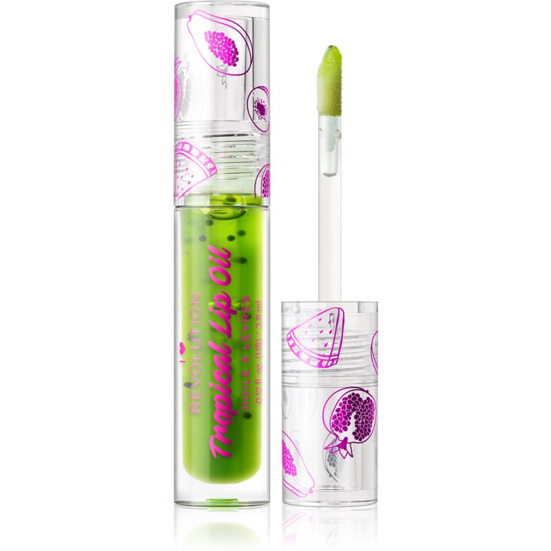 I Heart Revolution Tasty Tropical Tinted Lip Oil For Hydration And Shine Shade Kiwi 3,8 Ml