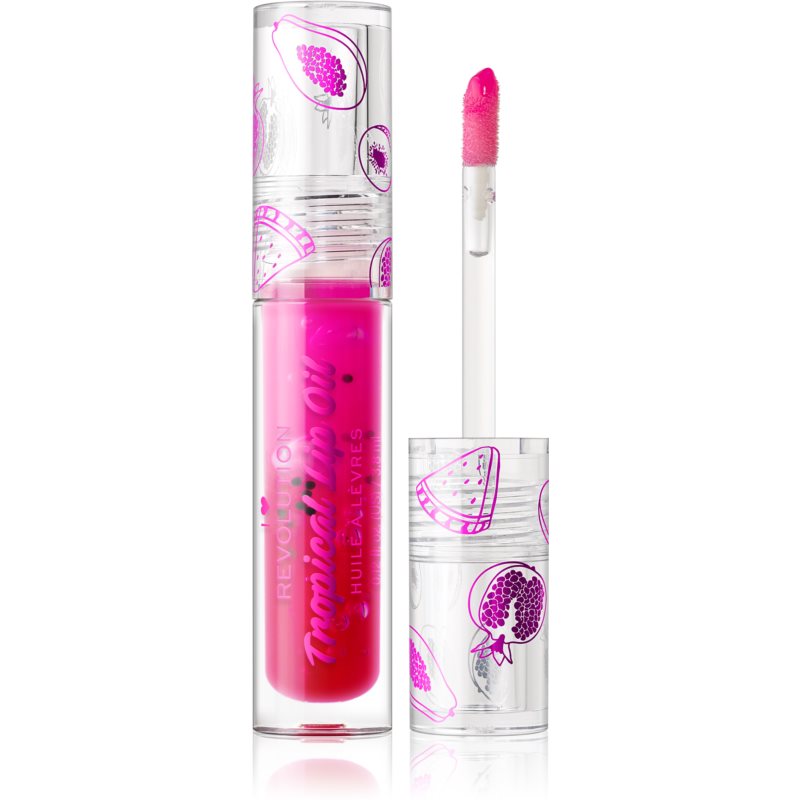 I Heart Revolution Tasty Tropical Tinted Lip Oil For Hydration And Shine Shade Pomegranate 3,8 ml
