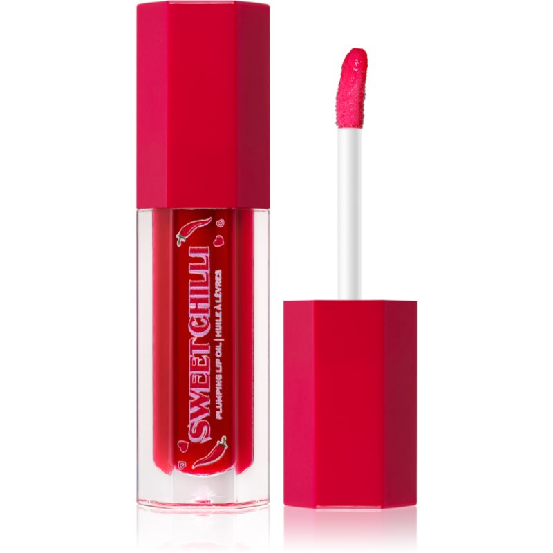 I Heart Revolution Sweet Chilli Plumping Lippenöl mit vergrößerndem Effekt Farbton Red 4 ml