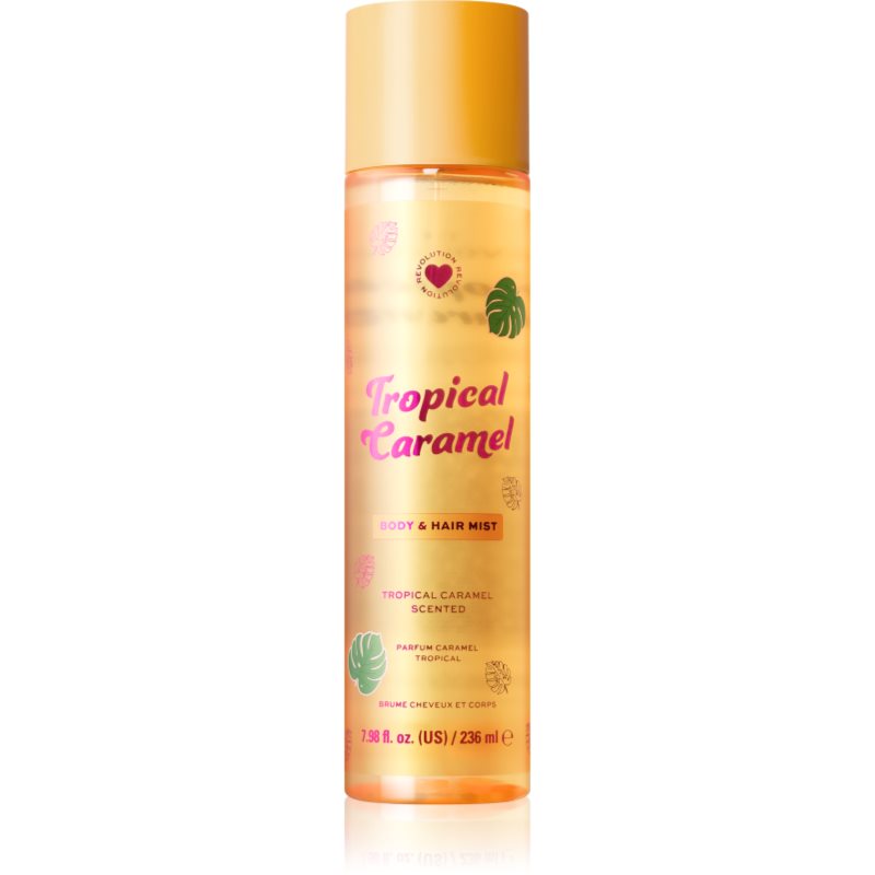 I Heart Revolution Tropical Caramel Body an Hair Mist parfémovaný sprej na tělo a vlasy pro ženy 236 ml