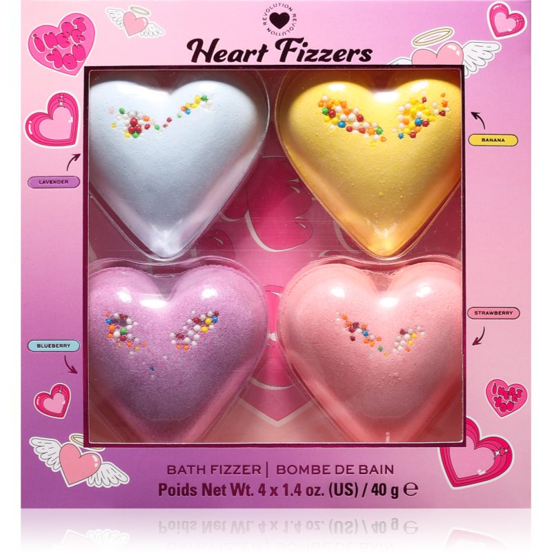 I Heart Revolution Fizzer Kit Hearts Coffret Cadeau Pour Le Bain Pour Femme 1 Pcs