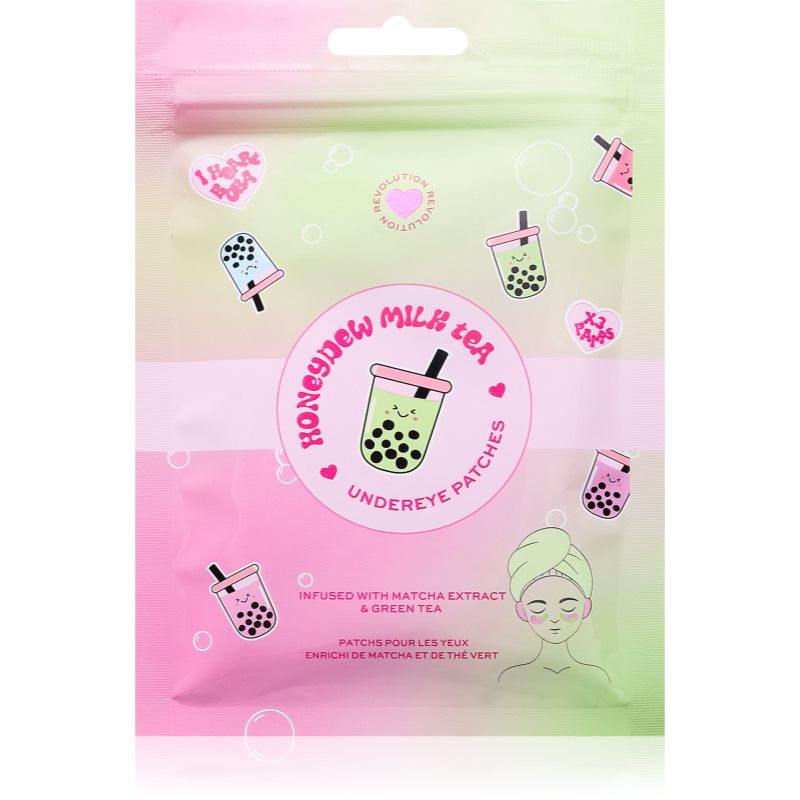 I Heart Revolution Bubble Tea Honeydew Milk Tea відновлююча та зволожуюча маска для обличчя 2 кс