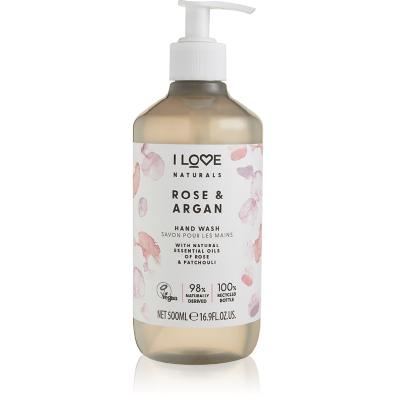 I Love Naturals Rose & Argan tekuté mýdlo na ruce 500 ml