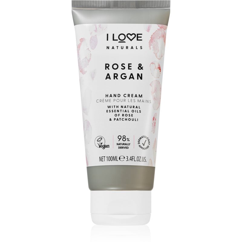 I Love... Naturals Rose & Argan Moisturising Hand Cream With Rose Fragrance 100 Ml