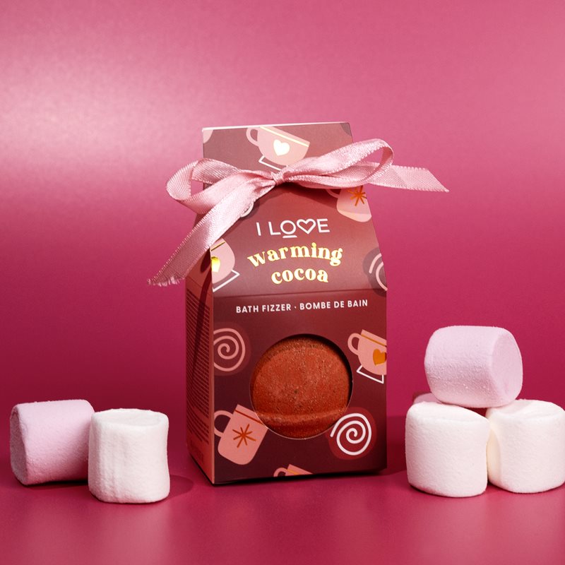 I Love Special Moments Warming Cocoa bomba de baño con aroma a chocolate 140 g
