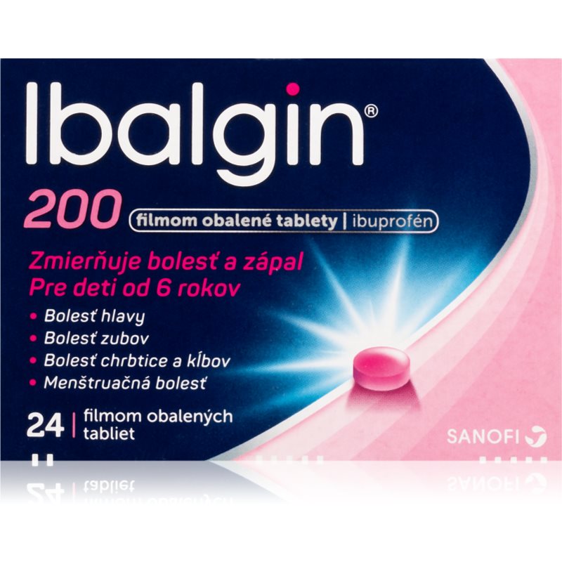 Ibalgin Ibalgin 200 mg filmom obalené tablety na zníženie horúčky a tlmenie bolesti 24 tbl