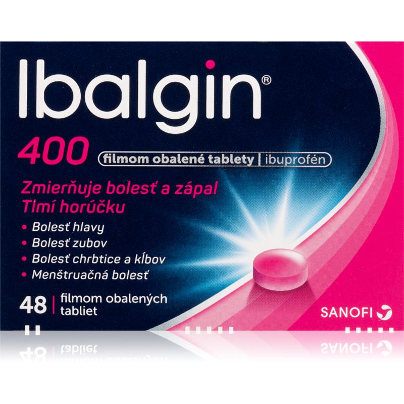 Ibalgin Ibalgin 400 mg filmom obalené tablety na zníženie horúčky a tlmenie bolesti 48 tbl kúpite na Notino.sk