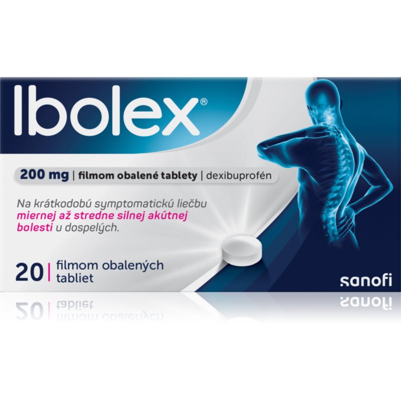 Ibolex Ibolex 200mg filmom obalené tablety na úľavu pri bolesti hlavy, zubov, chrbta a pri bolestivej menštruácii 20 tbl kúpite na Notino.sk