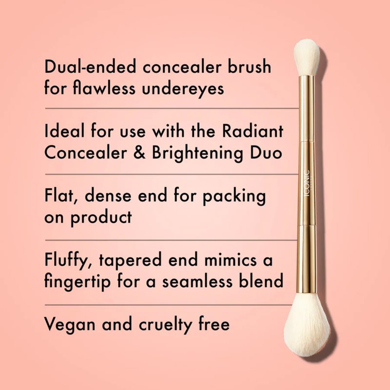 ICONIC London Highlight & Blush Brush doppelseitiger Pinsel für Rouge und Contouring 1 St. (Bild 3)