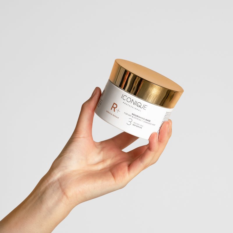 ICONIQUE Professional R+ Keratin Repair Nourishing Mask Masque Rénovateur Pour Cheveux Secs Et Abîmés 200 Ml