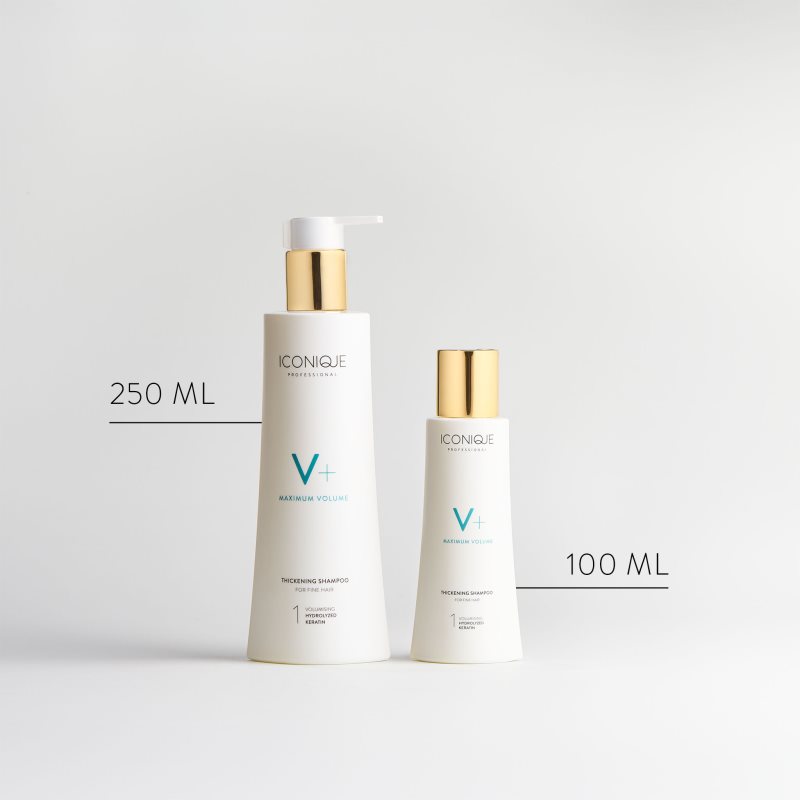 ICONIQUE Professional V+ Maximum volume Thickening shampoo szampon zwiększający objętość włosów cienkich 250 ml