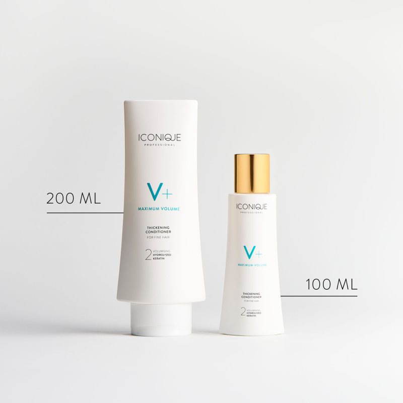 ICONIQUE Professional V+ Maximum Volume Thickening Conditioner кондиціонер для об'єму слабкого волосся 200 мл