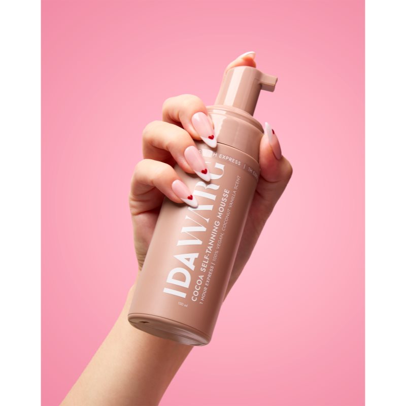IDA WARG Beauty Self-Tanning Cocoa Mousse 1h Express Selbstbräunerschaum für schnellere Bräune 150 ml (Bild 8)