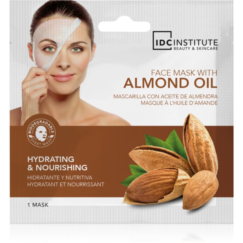 E-shop IDC Institute Almond Oil jednorázová platýnková maska na obličej 1 ks
