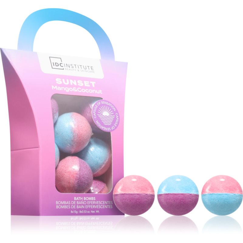 IDC Institute Cocktail Bar koupelová bomba odstín Sunset 8x15 g