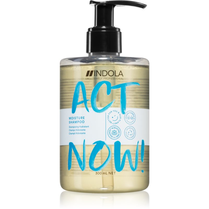 Indola Act Now! Moisture Moisturising Shampoo For Hair 300 Ml