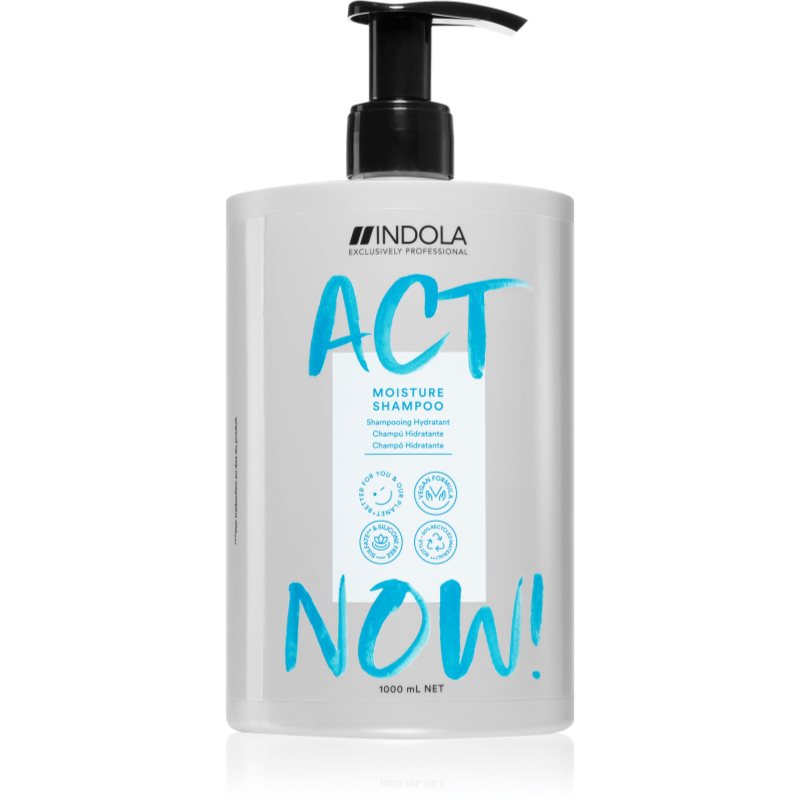 Indola Act Now! Moisture Moisturising Shampoo For Hair 1000 Ml