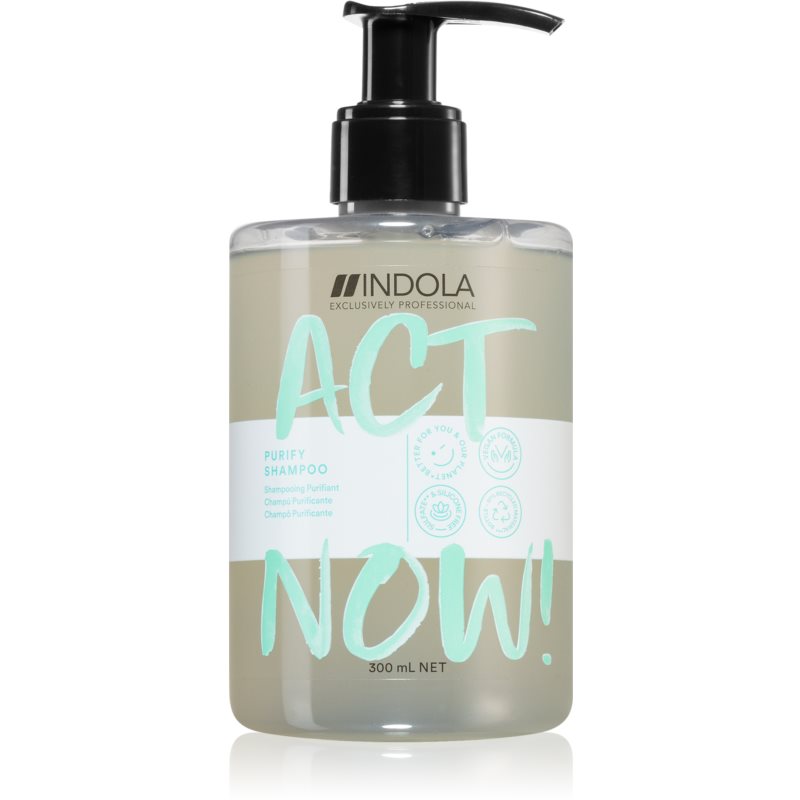 Indola Act Now! Purify čiastiaci detoxikačný šampón na vlasy 300 ml