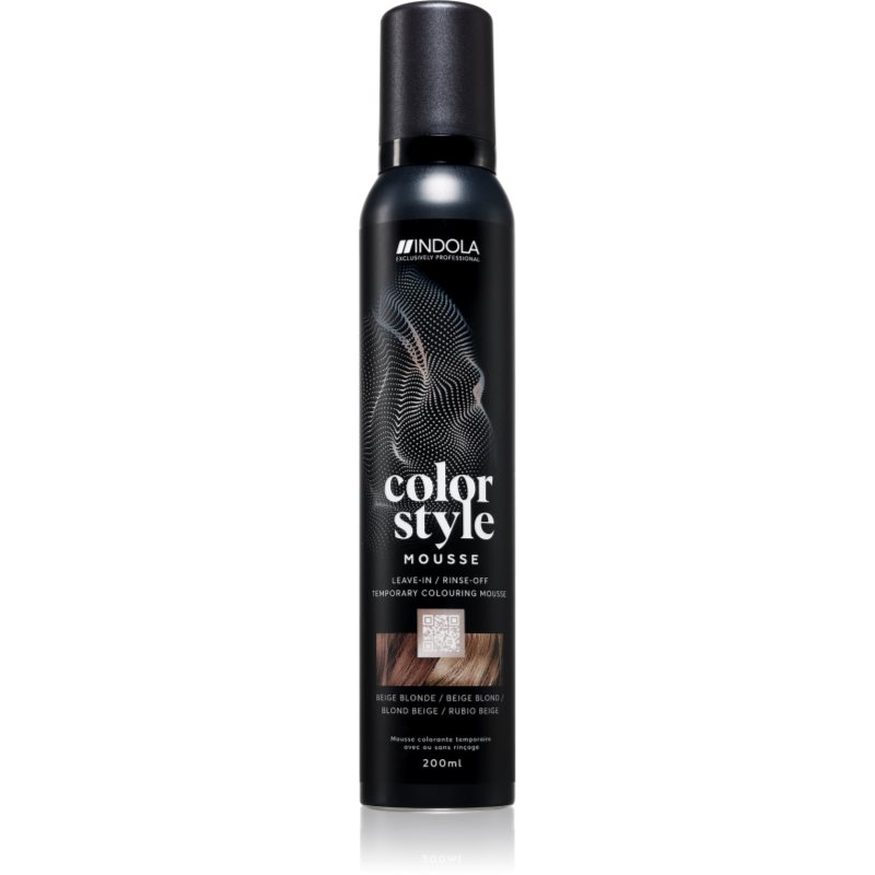 Indola Color Style Mousse Tönungsschaum für das Haar Farbton Beige Blonde 200 ml