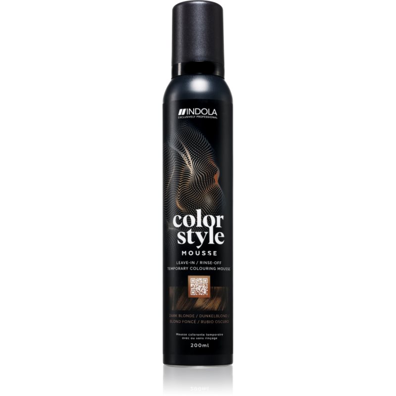 Indola Color Style Mousse Tönungsschaum für das Haar Farbton Dark Blonde 200 ml
