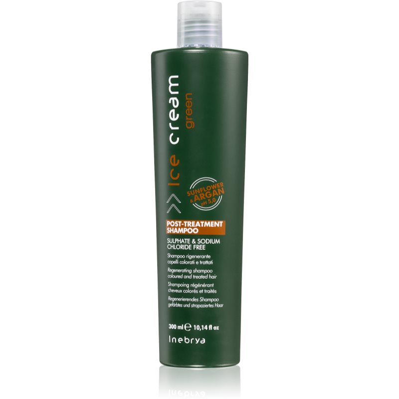 Inebrya Green gilaus poveikio regeneruojamasis šampūnas pažeistiems ir dažytiems plaukams 300 ml