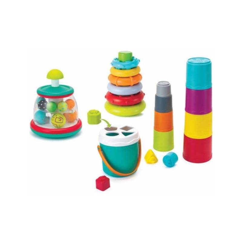 Infantino Stack, Sort & Spin набір іграшок 3в1 22 кс