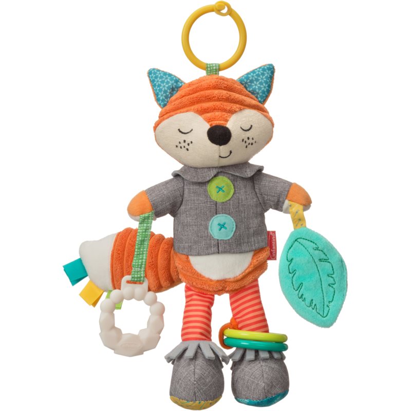 Infantino Hanging Toy Fox With Activities Contrast Hanging Toy 1 Pc