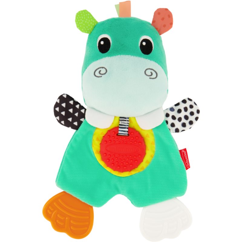 Infantino Cuddly Teether Hippo Soft Snuggly Toy With Teether 1 Pc