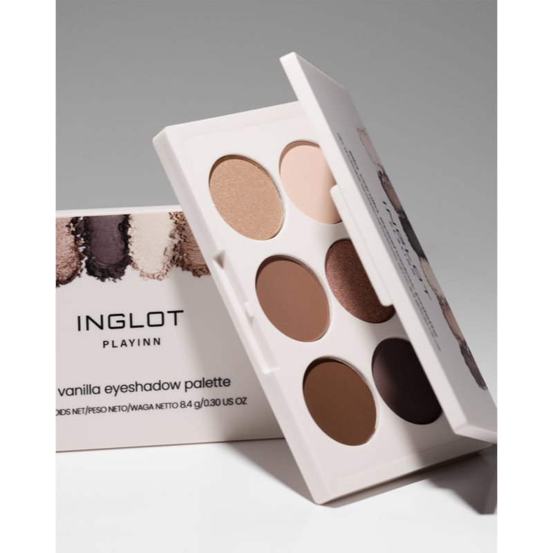 Inglot PlayInn Eyeshadow Palette paletka očných tieňov odtieň Lilla Vanilla 8 g
