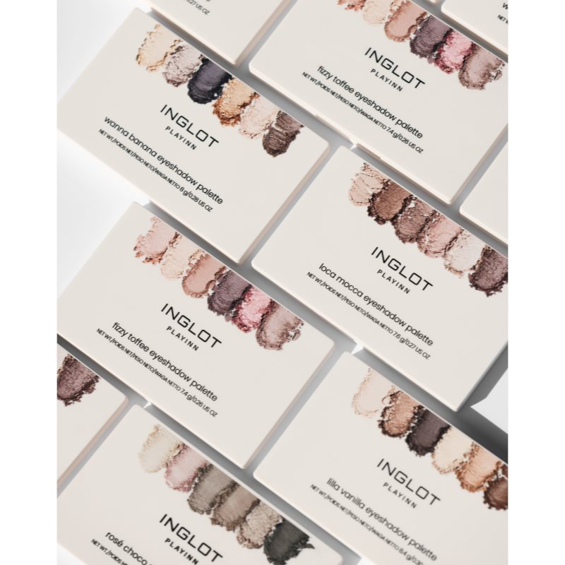 Inglot PlayInn Eyeshadow Palette paletka očných tieňov odtieň Lilla Vanilla 8 g