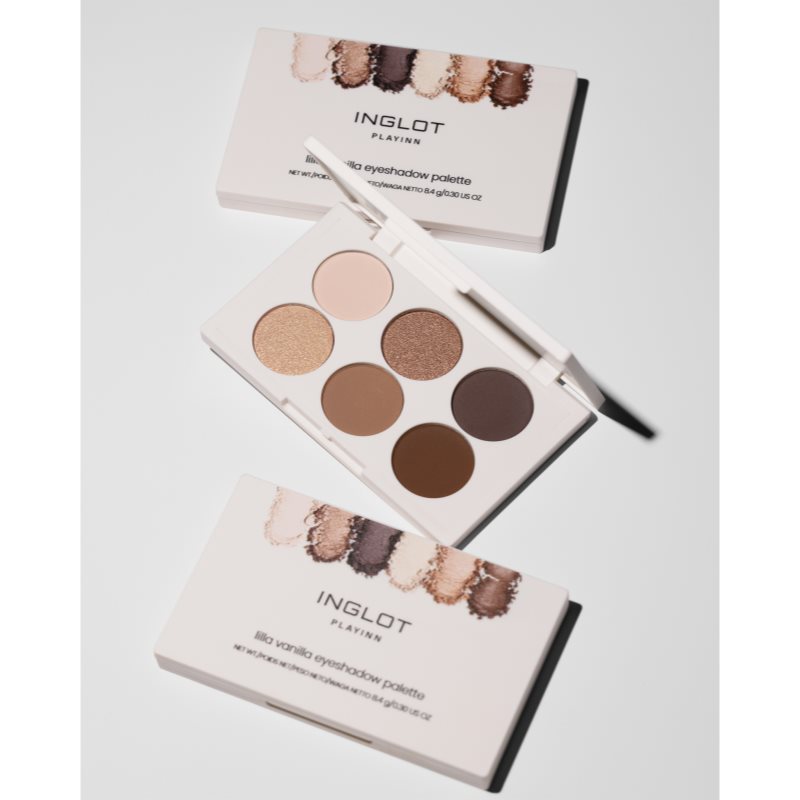 Inglot PlayInn Eyeshadow Palette paletka očných tieňov odtieň Lilla Vanilla 8 g