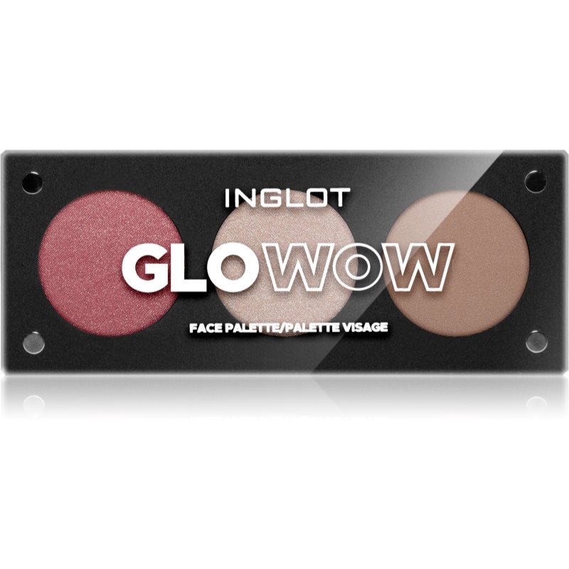 Inglot Face Palette rozjasňovač, bronzer a tvářenka odstín GLOWOW 7 g