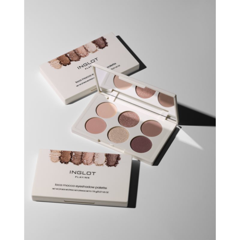 Inglot PlayInn Eyeshadow Palette paletka očných tieňov odtieň Loca Mocca 7.6 g