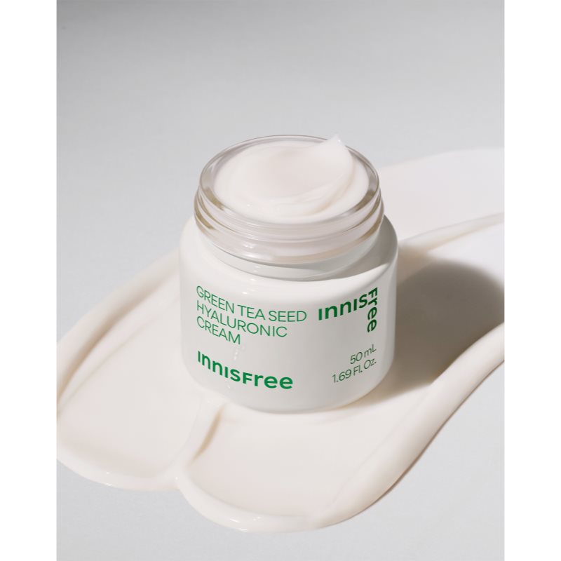 innisfree Green Tea Seed Hyaluronic Cream hydratačný pleťový krém s upokojujúcim účinkom 50 ml (obrázok 3)