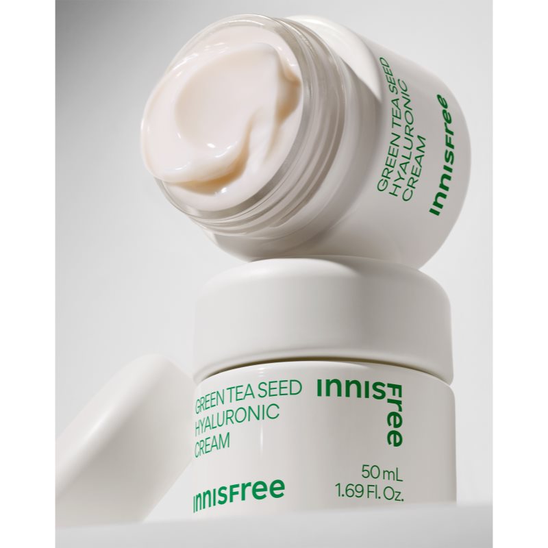 innisfree Green Tea Seed Hyaluronic Cream hydratačný pleťový krém s upokojujúcim účinkom 50 ml (obrázok 4)
