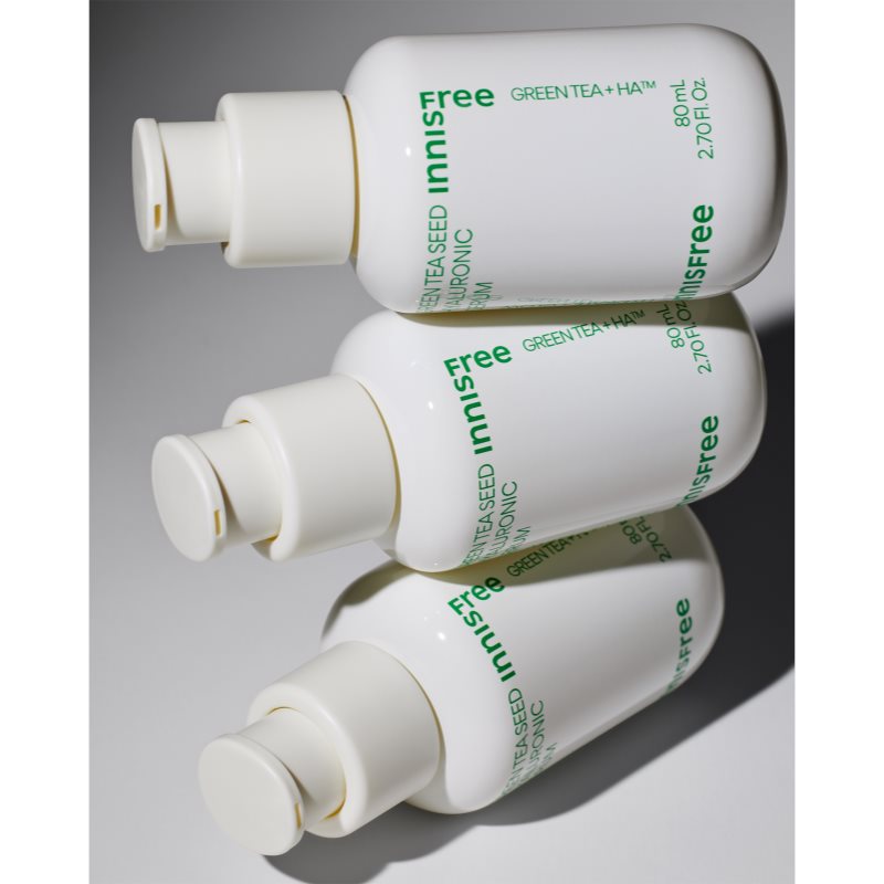 innisfree Green Tea Seed Hyaluronic Serum upokojujúce pleťové sérum pre rozjasnenie a hydratáciu 80 ml (obrázok 3)