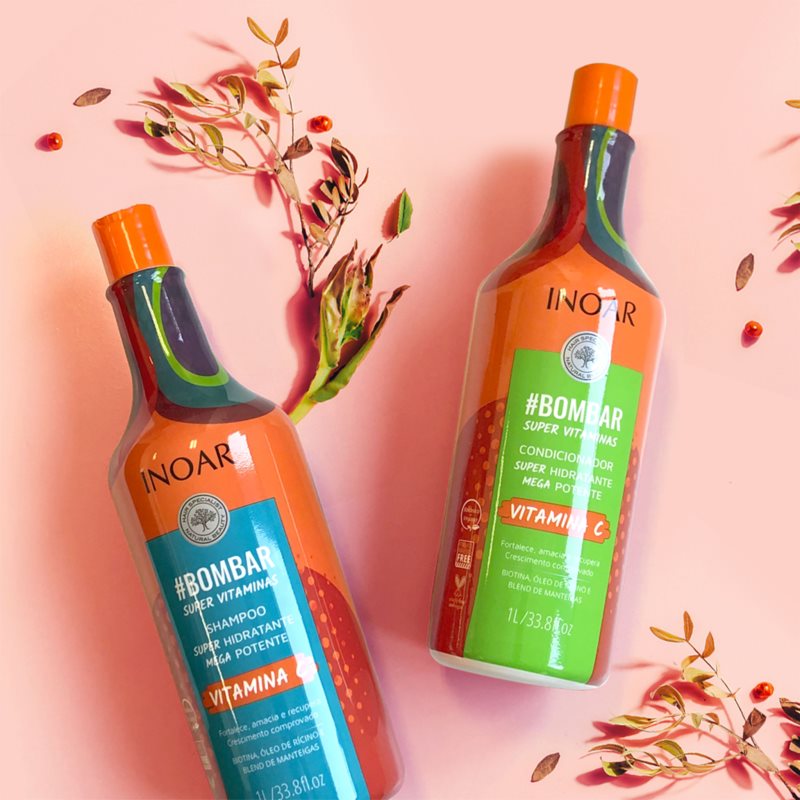 INOAR #Bombar Super Line Super Vitaminas Set für das Haar mit Vitamin C 2x1000 ml