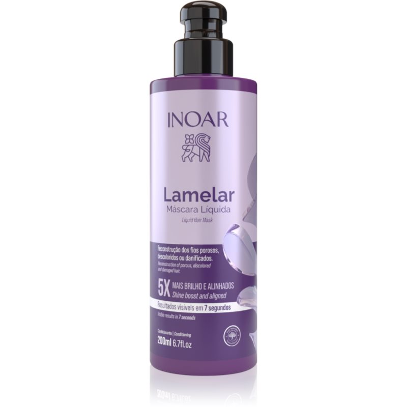 INOAR Lamellar Liquid Mask nährende Tiefenpflege zur Stärkung der Haare 200 ml